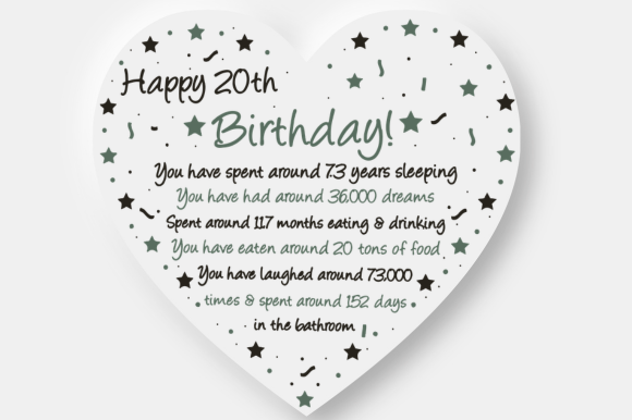 Funny 20th Birthday Heart Card Gift Review
