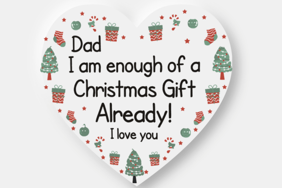 Funny Dad Christmas Heart: A Humorous Touch for Holiday Embroidery