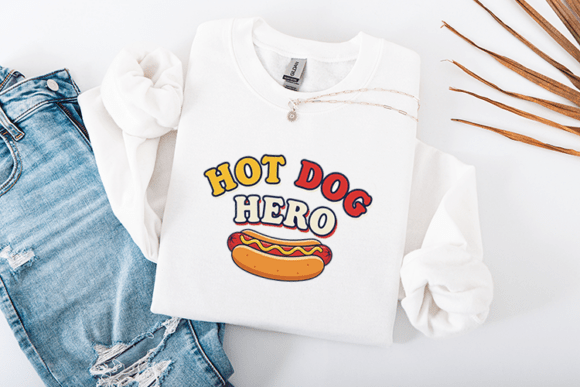 Hot Dog Hero: A Playful Embroidery Design for Foodie Projects