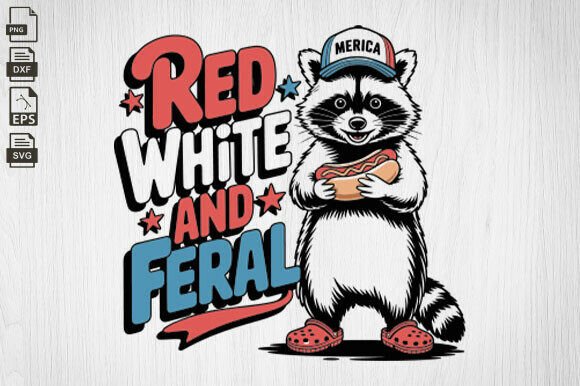 Red White and Feral: A 4th of July Embroidery Design with Personality