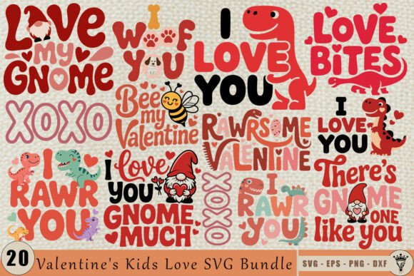 Valentine Kids Love SVG Bundle Review